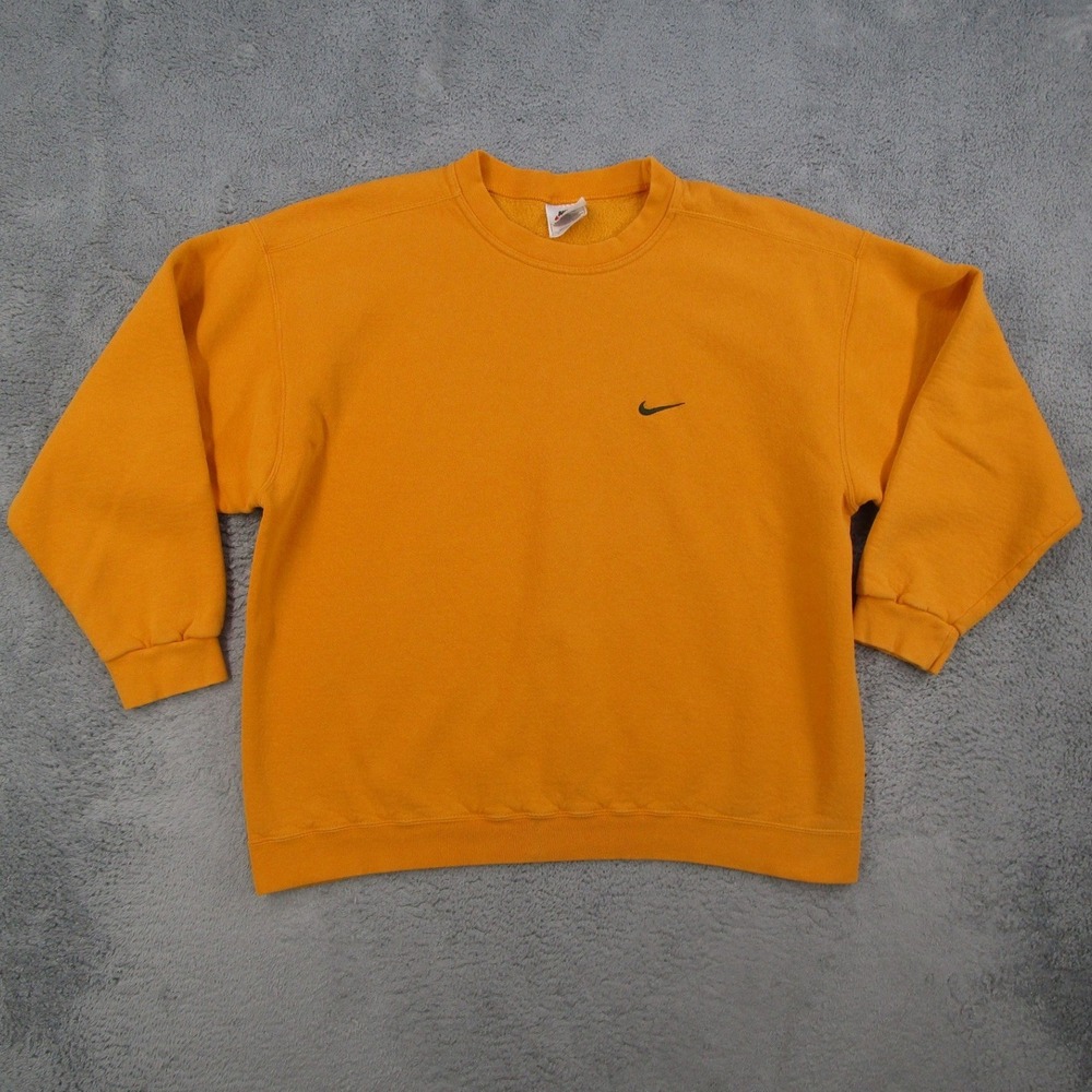 Vintage Nike Crewneck Sweatshirt Mens XL Orange Made in USA Embroidered Swoosh